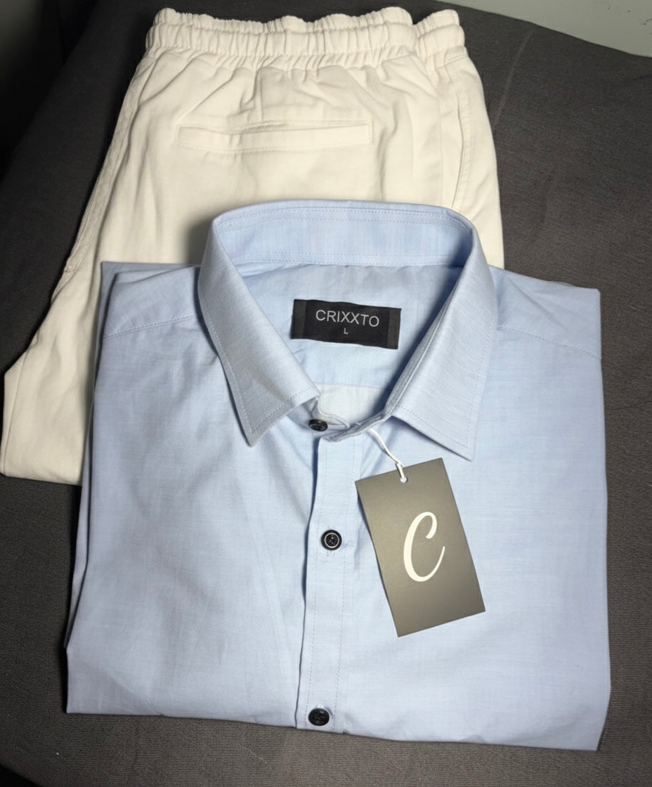 PURE COTTON SHIRTS LIGHT BLUE