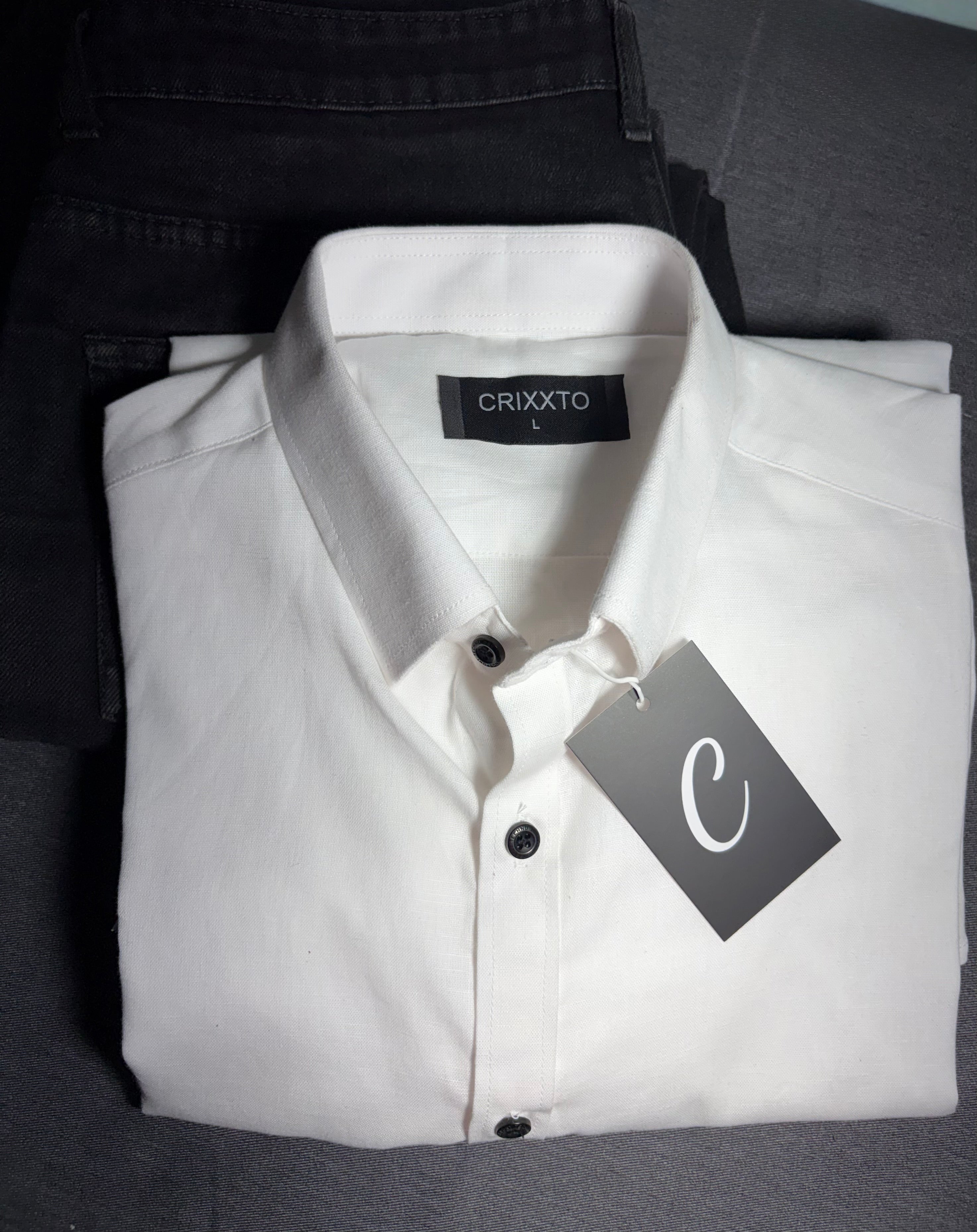 LINEN-COTTON SHIRTS WHITE